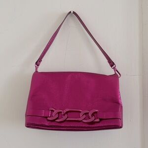 Pink metallic handbag